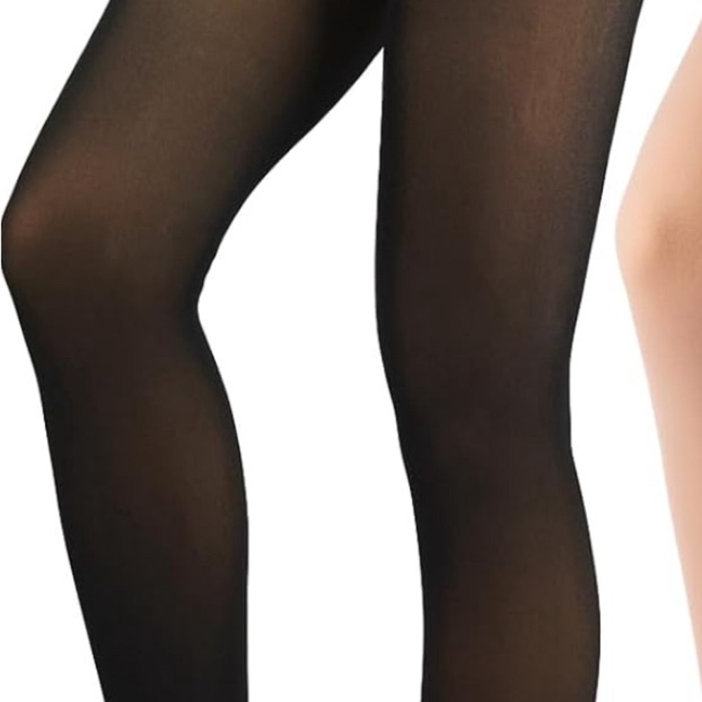 Sheer illusion fleece lined tights size small